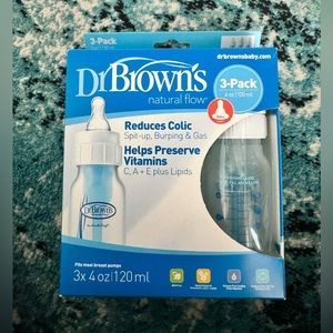 Dr. Brown's Natural Flow Options+ Anti-Colic Narrow Baby Bottle - 4oz/3pk
